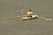 Un kayakiste sur l'Hudson.