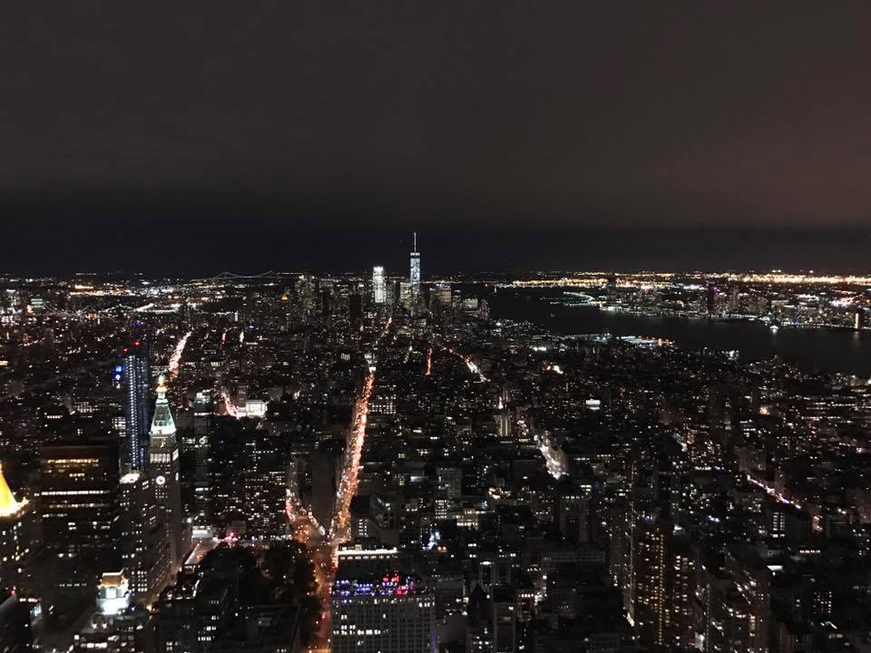 Vue sur la pointe Sud de nuit