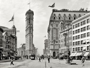 Le New York Times building en 1908.