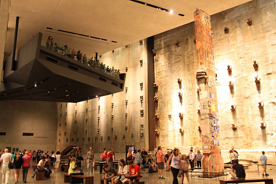 Les fondations des tours jumelles du World Trade Center au musée national du 11 septembre