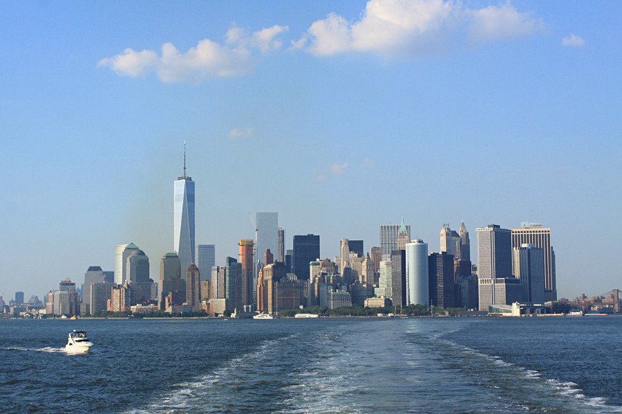 Manhattan depuis le ferry de Staten Island
