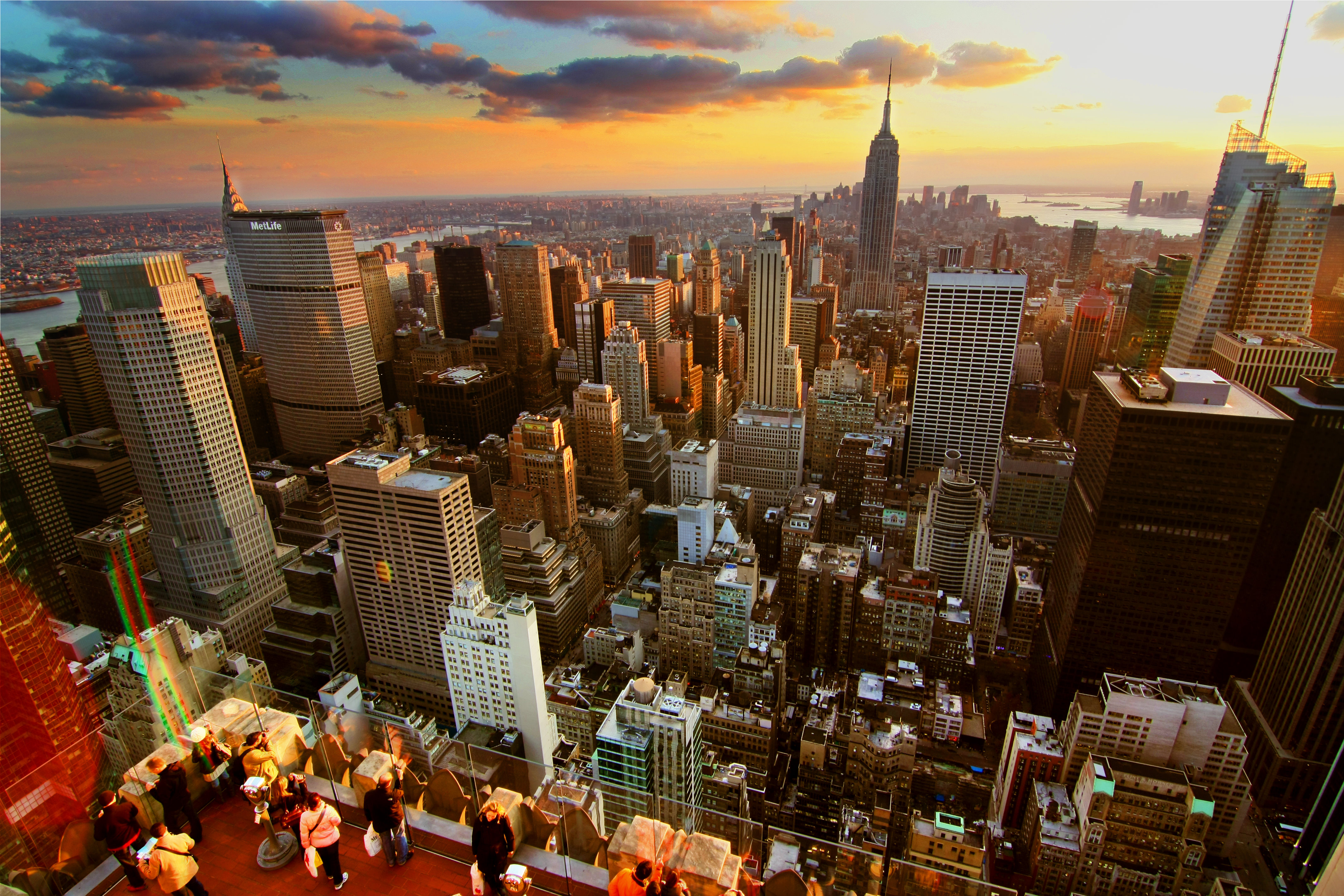 La vue depuis le Top of the Rock