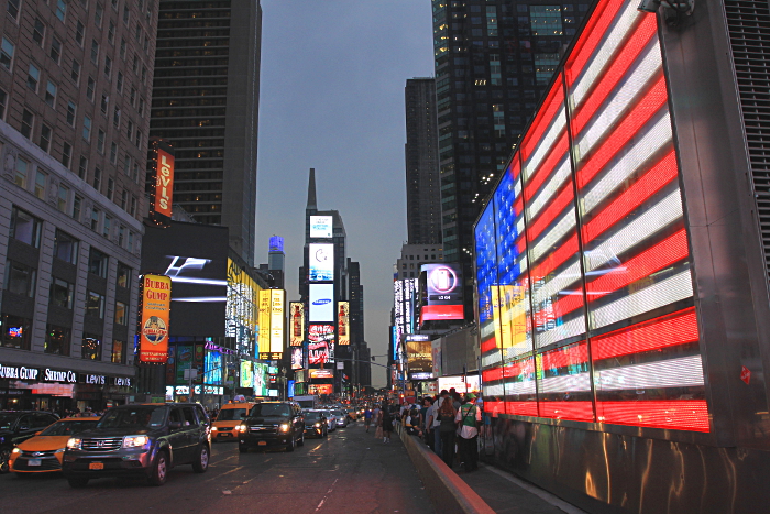 times square new york nuit