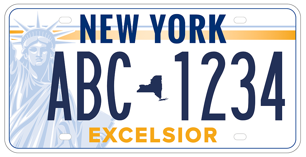 New York Ville personnalisé plaques immatriculation style américain 