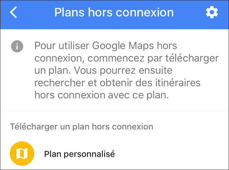 plans hors connexion