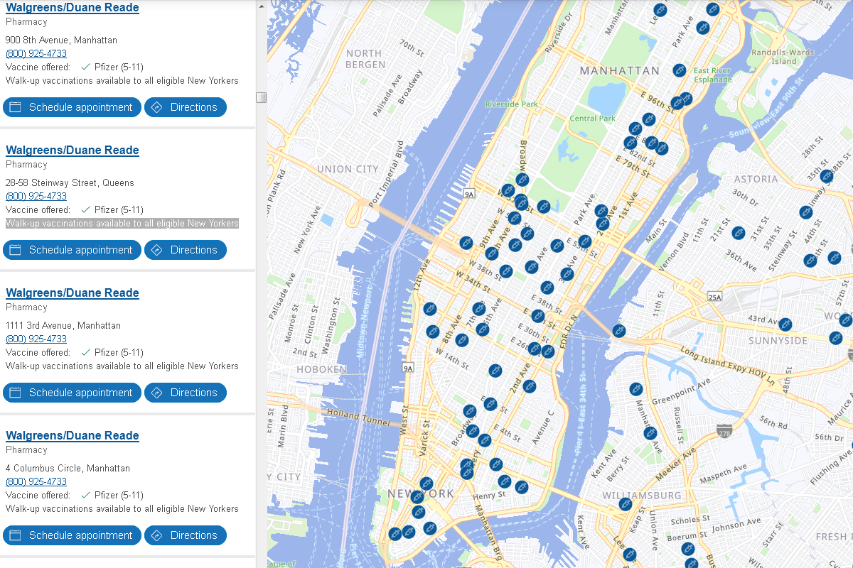 vaccination enfant new york