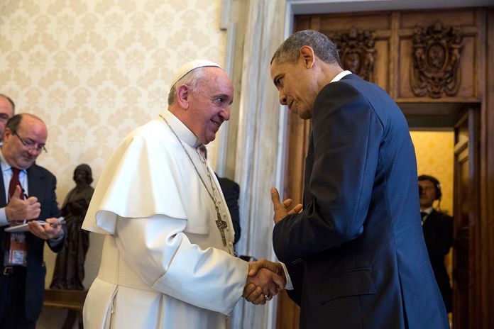 Le pape François et Barack Obama