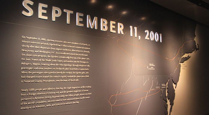L'entrée de l'exposition au musée du 11 septembre