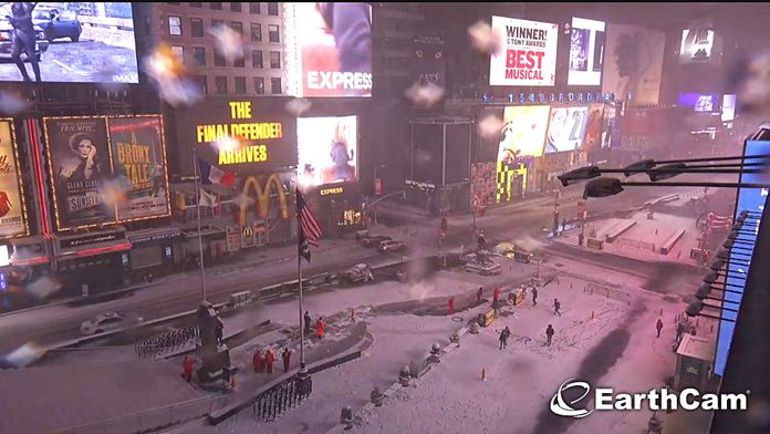 times square neige